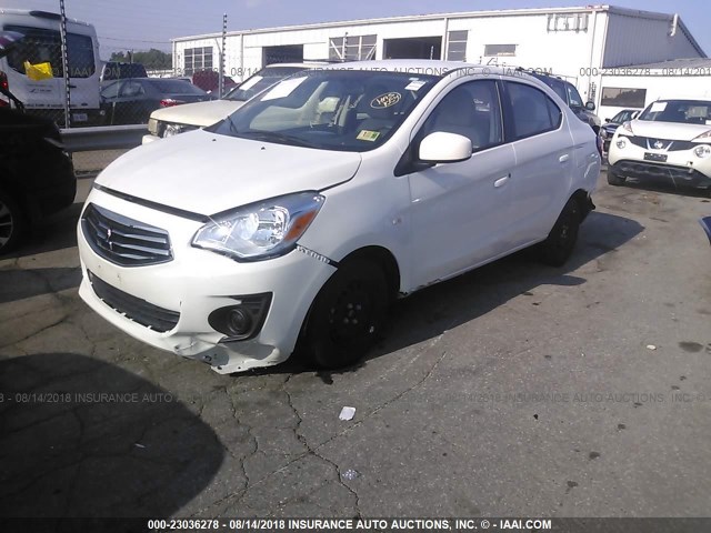 ML32F3FJ4JHF05718 - 2018 MITSUBISHI MIRAGE G4 ES Blanco foto 2