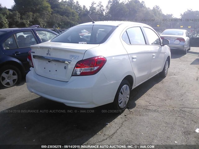 ML32F3FJ4JHF05718 - 2018 MITSUBISHI MIRAGE G4 ES Blanco foto 4