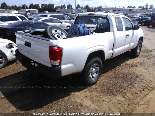5TFRX5GN4HX092458 - 2017 TOYOTA TACOMA ACCESS CAB/SR/SR5 WHITE photo 4
