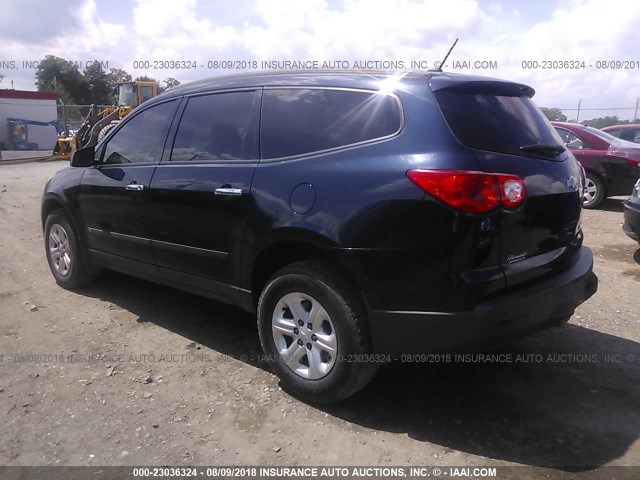 1GNLREED1AS118809 - 2010 CHEVROLET TRAVERSE LS Dark Blue photo 3