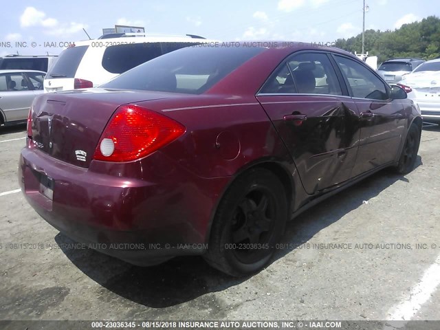 1G2ZG57B894195041 - 2009 PONTIAC G6 BURGUNDY photo 4