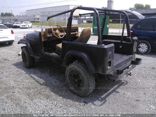 1J4FY19P7SP230602 - 1995 JEEP WRANGLER / YJ S/RIO GRANDE BLACK photo 3