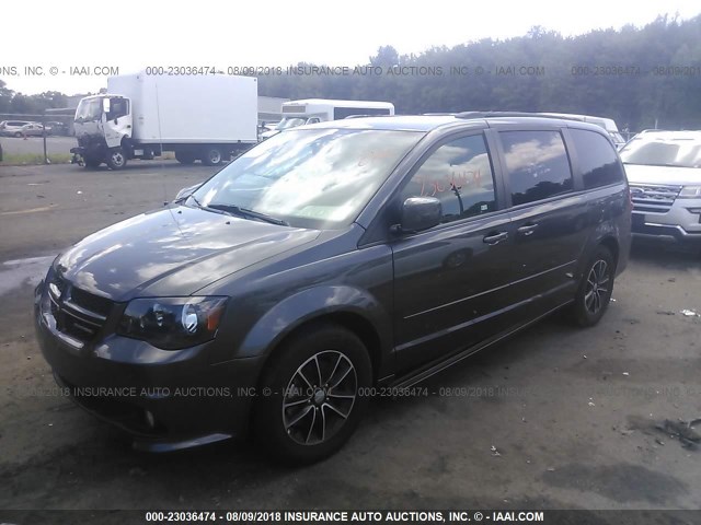 2C4RDGEG1HR773541 - 2017 DODGE GRAND CARAVAN GT GRAY photo 2