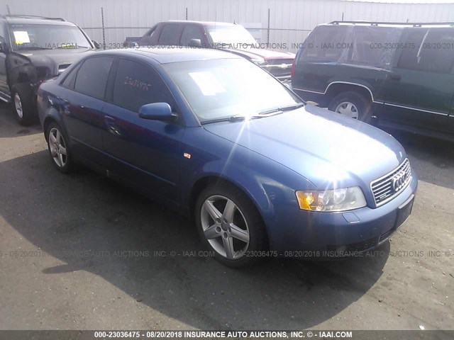 WAULC68E94A254522 - 2004 AUDI A4 1.8T QUATTRO BLUE photo 1