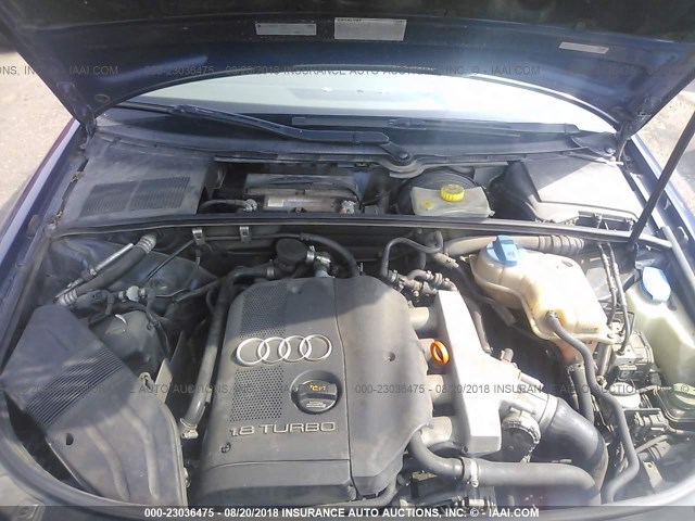 WAULC68E94A254522 - 2004 AUDI A4 1.8T QUATTRO BLUE photo 10