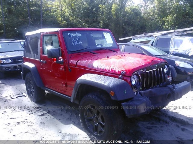 1C4AJWAG7FL715137 - 2015 JEEP WRANGLER SPORT RED photo 1