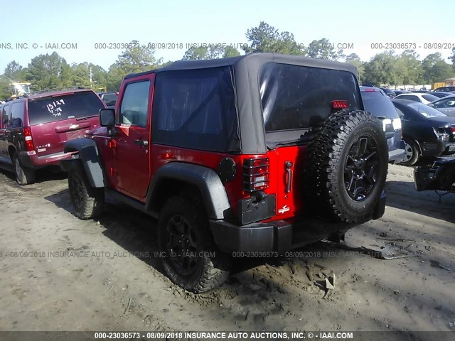 1C4AJWAG7FL715137 - 2015 JEEP WRANGLER SPORT RED photo 3