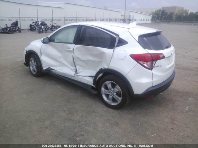 3CZRU5H57GM720227 - 2016 HONDA HR-V EX WHITE photo 3