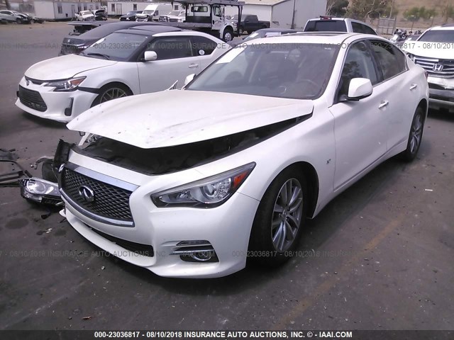 JN1BV7AP1FM357688 - 2015 INFINITI Q50 PREMIUM/SPORT WHITE photo 2