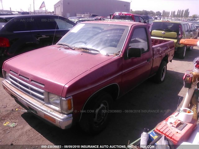 1N6SD11S3NC321066 - 1992 NISSAN TRUCK SHORT WHEELBASE RED photo 2