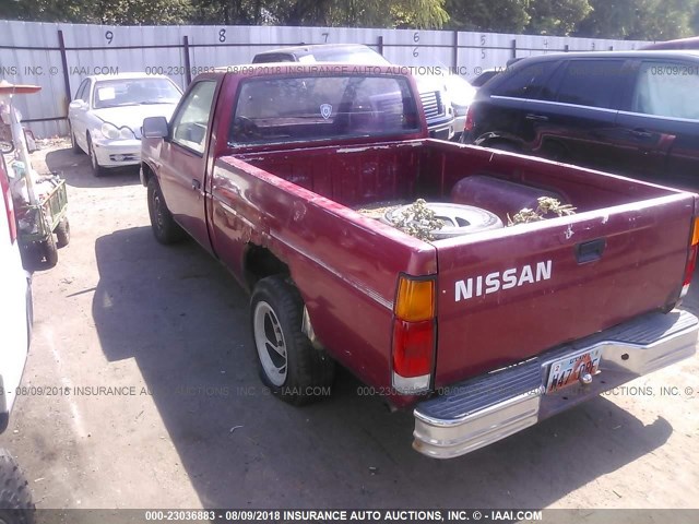 1N6SD11S3NC321066 - 1992 NISSAN TRUCK SHORT WHEELBASE RED photo 3