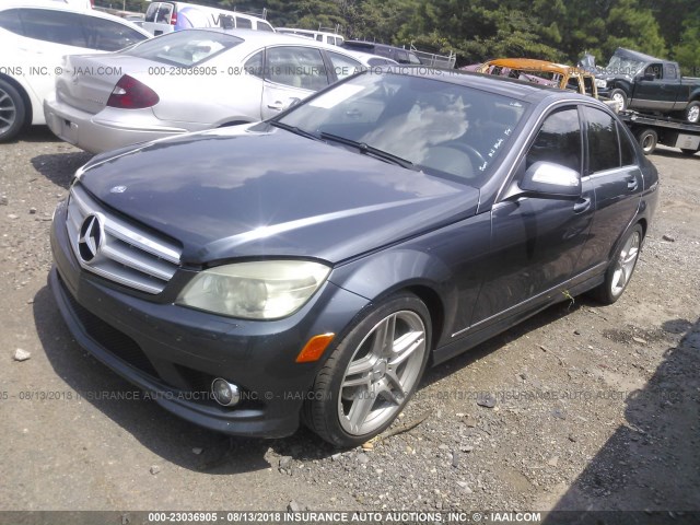 WDDGF56X88F065465 - 2008 MERCEDES-BENZ C 350 GRAY photo 2