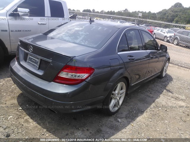 WDDGF56X88F065465 - 2008 MERCEDES-BENZ C 350 GRAY photo 4