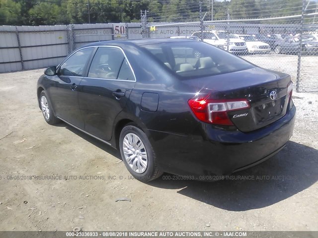 4T4BF1FK9CR233203 - 2012 TOYOTA CAMRY SE/LE/XLE BLUE photo 3