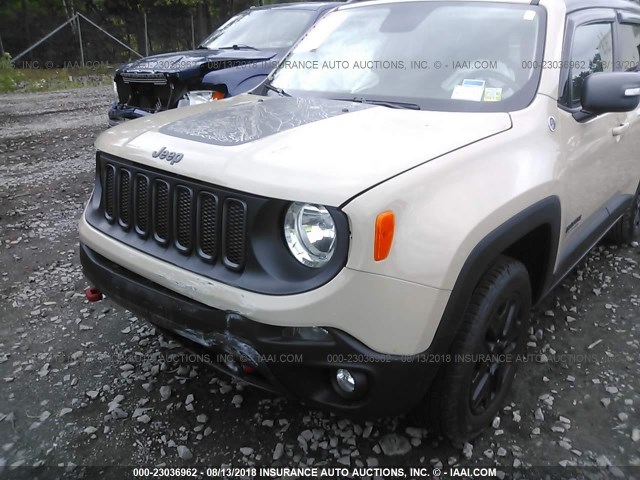 ZACCJBCB2HPF01870 - 2017 JEEP RENEGADE TRAILHAWK TAN photo 6