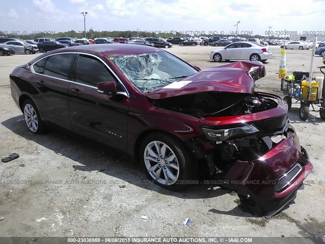 2G1105SA1H9124909 - 2017 CHEVROLET IMPALA LT MAROON photo 1