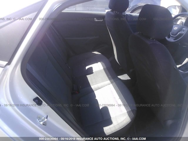 3KPC24A37JE021671 - 2018 HYUNDAI ACCENT SEL SILVER photo 8