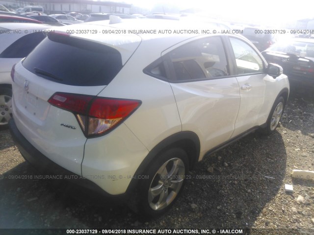 3CZRU6H57GM728365 - 2016 HONDA HR-V EX WHITE photo 4