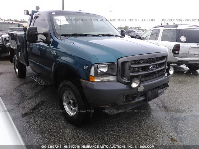 1FDSF31S22EC19519 - 2002 FORD F350 SRW SUPER DUTY BLUE photo 1