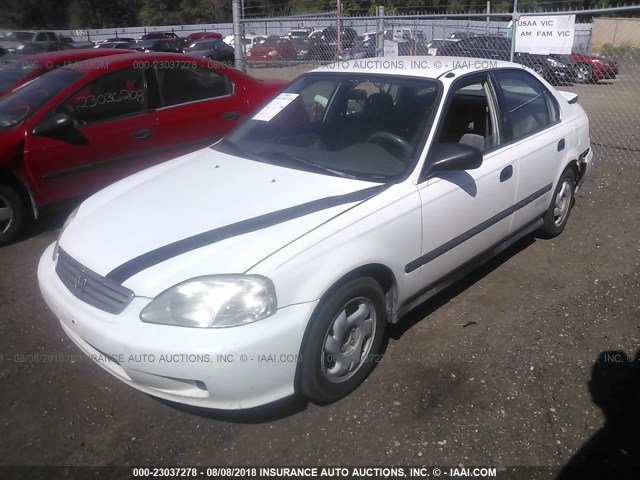 1HGEN1643XL000155 - 1999 HONDA CIVIC GX WHITE photo 2