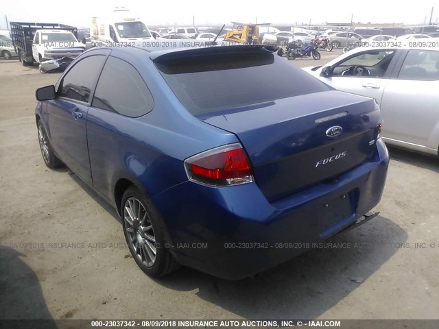 1FAHP33N19W226667 - 2009 FORD FOCUS SES BLUE photo 3