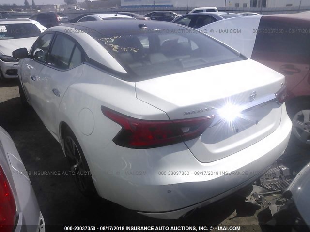 1N4AA6AP0JC366787 - 2018 NISSAN MAXIMA 3.5S/SV/SL/SR/PLAT WHITE photo 3