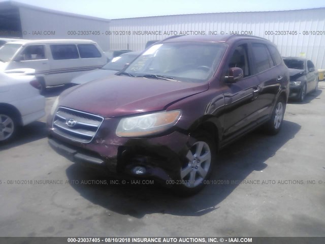 5NMSH13EX8H139580 - 2008 HYUNDAI SANTA FE SE/LIMITED RED photo 2