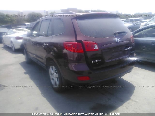 5NMSH13EX8H139580 - 2008 HYUNDAI SANTA FE SE/LIMITED RED photo 3