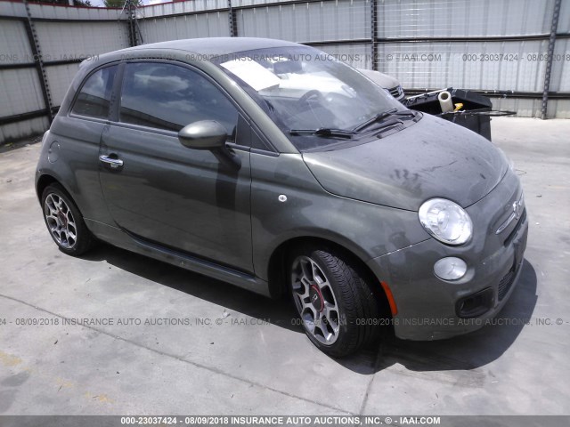 3C3CFFBR6CT275667 - 2012 FIAT 500 SPORT GREEN photo 1