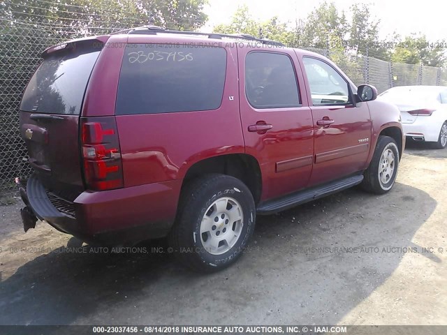 1GNSKBE0XDR220228 - 2013 CHEVROLET TAHOE K1500 LT RED photo 4