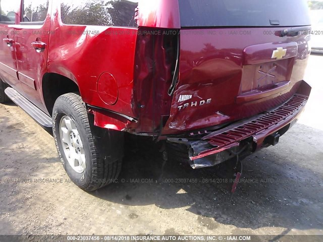 1GNSKBE0XDR220228 - 2013 CHEVROLET TAHOE K1500 LT RED photo 6