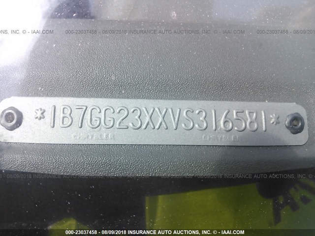 1B7GG23XXVS316581 - 1997 DODGE DAKOTA 蓝色 照片 9