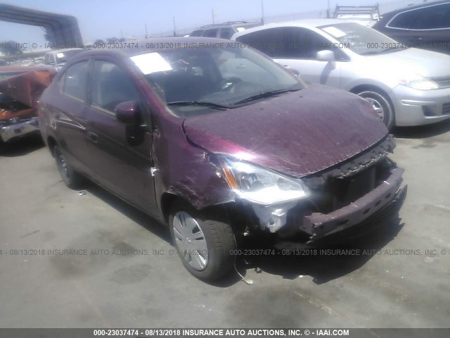 ML32F3FJ3JHF10571 - 2018 MITSUBISHI MIRAGE G4 ES Бордовый фото 1