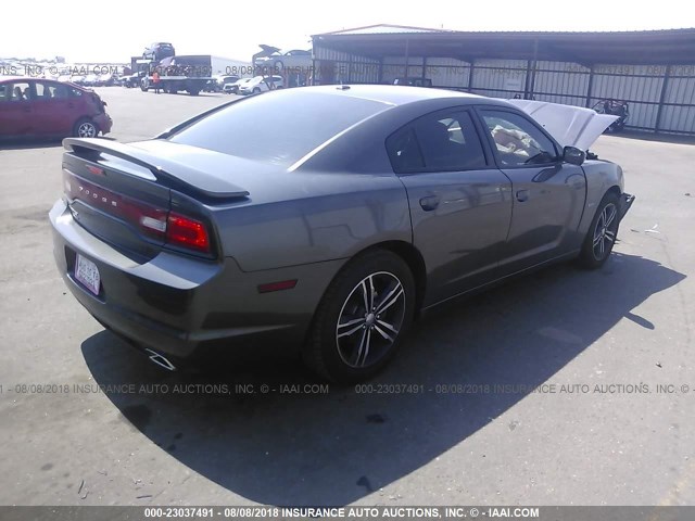2C3CDXDT2EH364782 - 2014 DODGE CHARGER R/T GRAY photo 4
