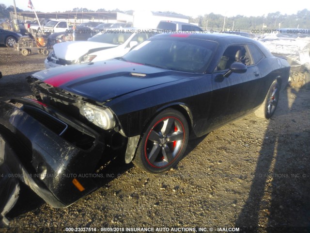 2C3CDYAG5EH137292 - 2014 DODGE CHALLENGER SXT BLACK photo 2