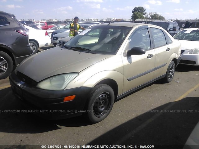 1FAFP33P12W152892 - 2002 FORD FOCUS LX GOLD photo 2