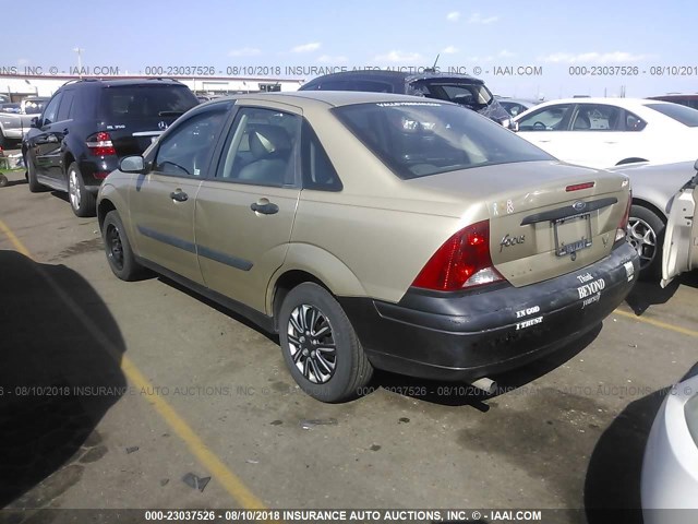 1FAFP33P12W152892 - 2002 FORD FOCUS LX GOLD photo 3