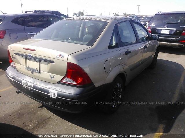 1FAFP33P12W152892 - 2002 FORD FOCUS LX GOLD photo 4