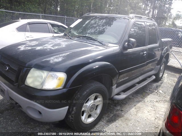 1FMZU67E01UB90582 - 2001 FORD EXPLORER SPORT TR  BLACK photo 2