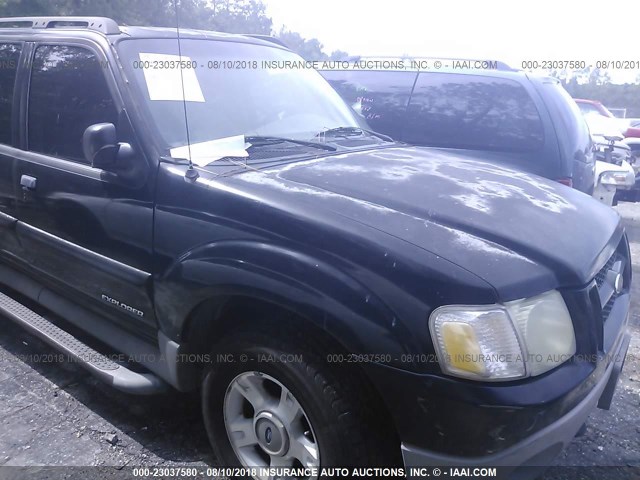 1FMZU67E01UB90582 - 2001 FORD EXPLORER SPORT TR  BLACK photo 6