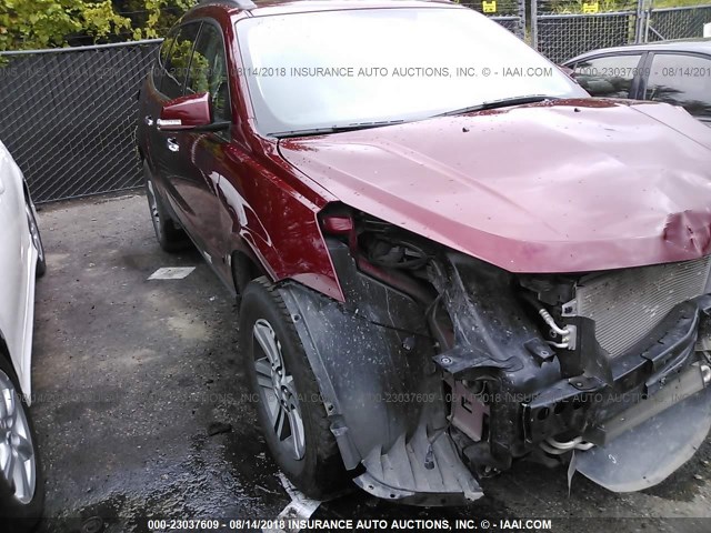 1GNKRHKD2GJ277631 - 2016 CHEVROLET TRAVERSE LT BURGUNDY photo 1