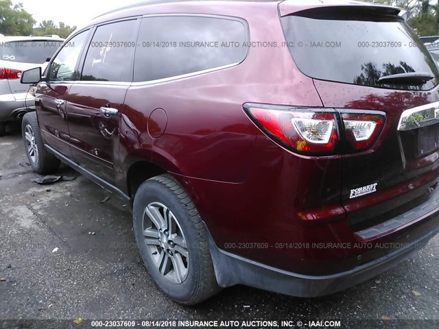 1GNKRHKD2GJ277631 - 2016 CHEVROLET TRAVERSE LT BURGUNDY photo 3