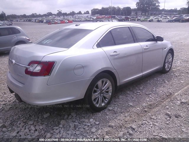 1FAHP2FW5BG151499 - 2011 FORD TAURUS LIMITED SILVER photo 4