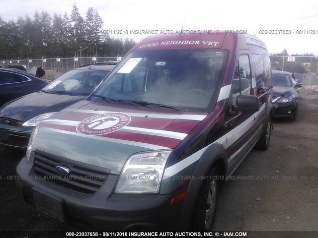 NM0KS9AN0AT033577 - 2010 FORD TRANSIT CONNECT XL RED photo 2