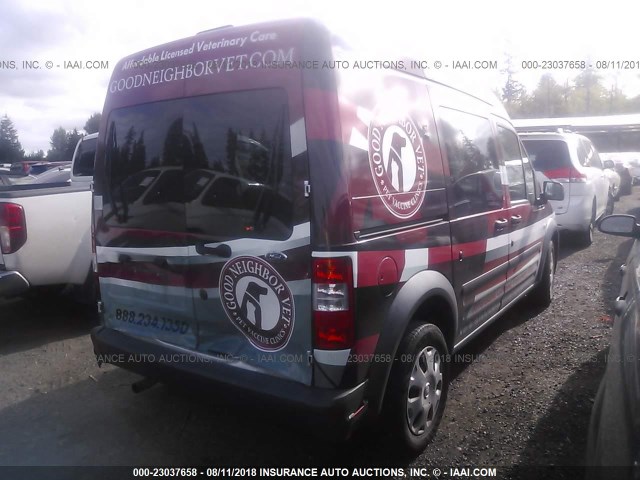 NM0KS9AN0AT033577 - 2010 FORD TRANSIT CONNECT XL RED photo 4