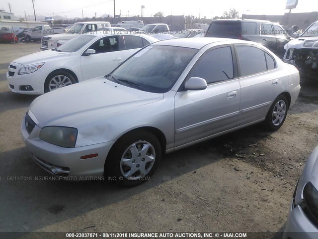 KMHDN46D96U271852 - 2006 HYUNDAI ELANTRA GLS/GT/LIMITED SILVER photo 2