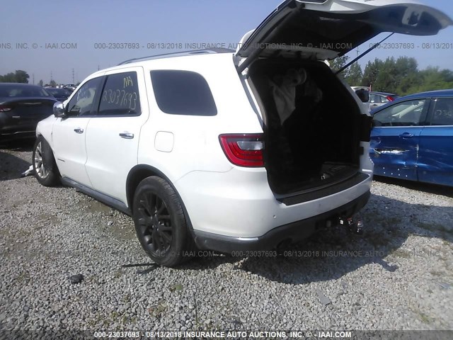 1C4RDJEG6FC242807 - 2015 DODGE DURANGO CITADEL WHITE photo 3