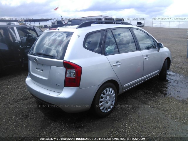 KNAFG528497235315 - 2009 KIA RONDO LX/EX SILVER photo 4