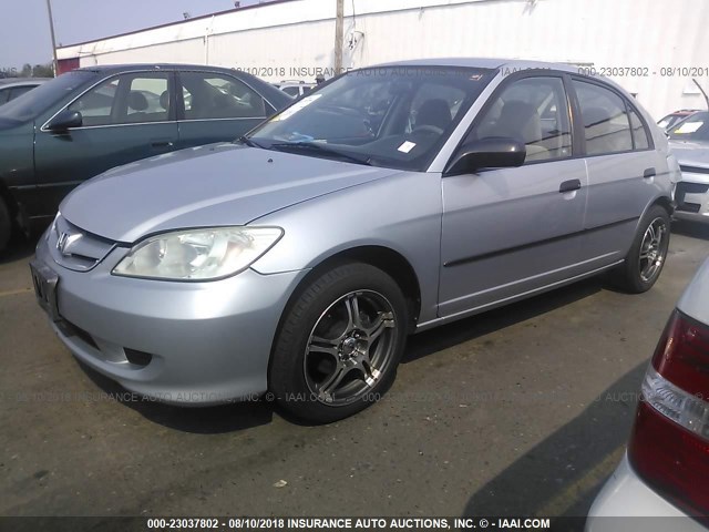 2HGES16384H545566 - 2004 HONDA CIVIC DX VP SILVER photo 2