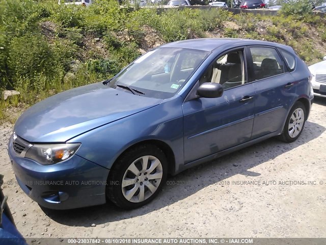 JF1GH61638H812330 - 2008 SUBARU IMPREZA 2.5I BLUE photo 2